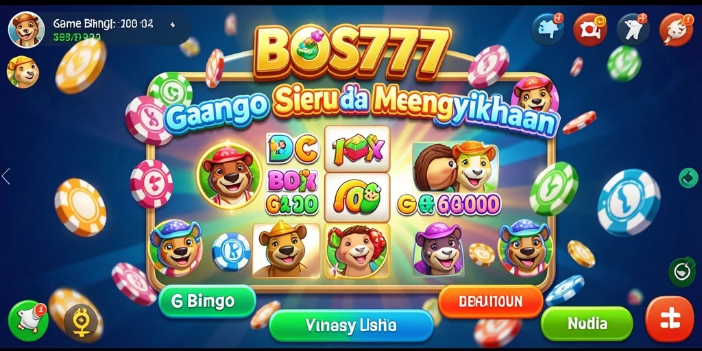 Tampilan aksi seru dalam permainan Bingo BOS777.