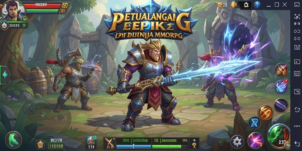 Tangkapan layar gameplay MMORPG BRO178 yang menarik.