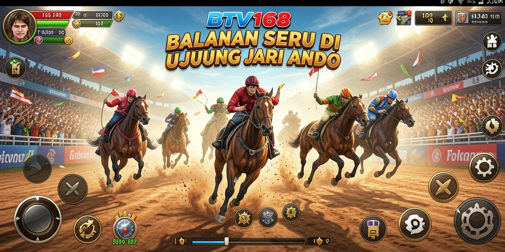 Tampilan gameplay balapan yang menarik dan penuh aksi di BTV168.