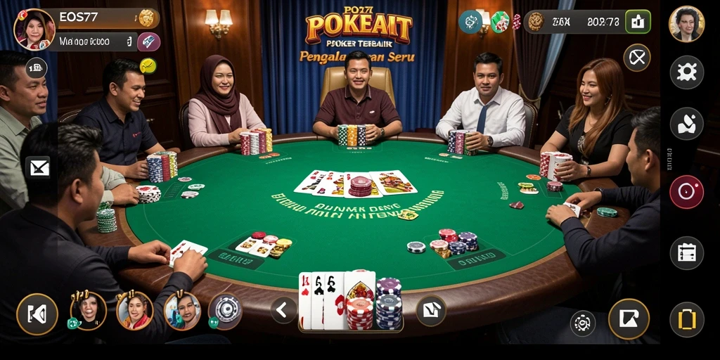 Tampilan menarik dari gameplay Poker yang menegangkan.