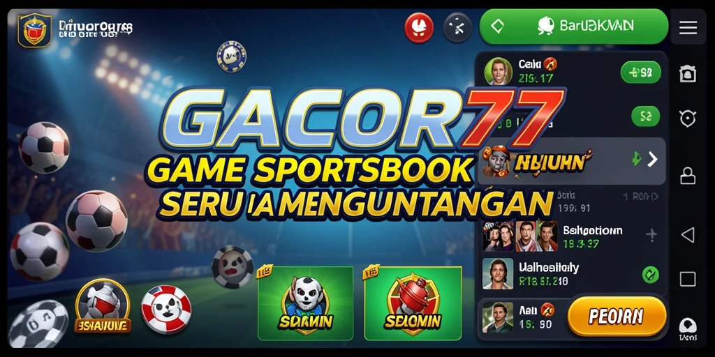 Tampilan utama GACOR77 dengan berbagai pilihan taruhan olahraga.
