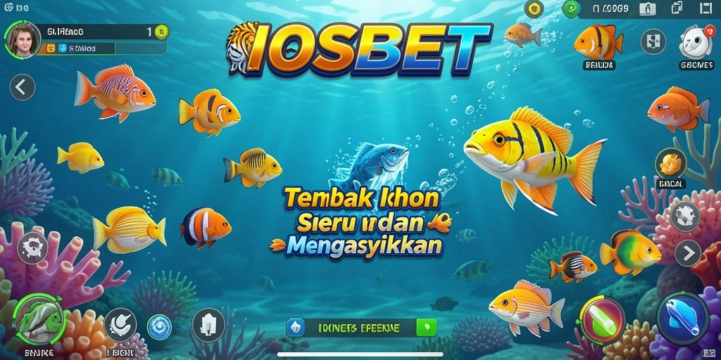 Tampilan screenshot gameplay Tembak Ikan IOSBET yang seru.