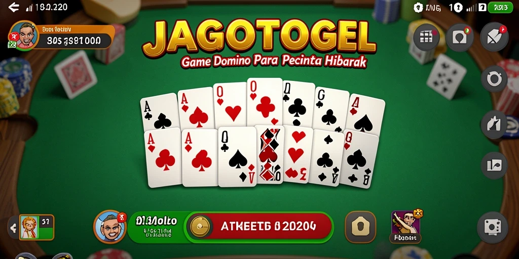 Screenshot gameplay JAGOTOGEL yang menunjukkan keseruan bermain domino.