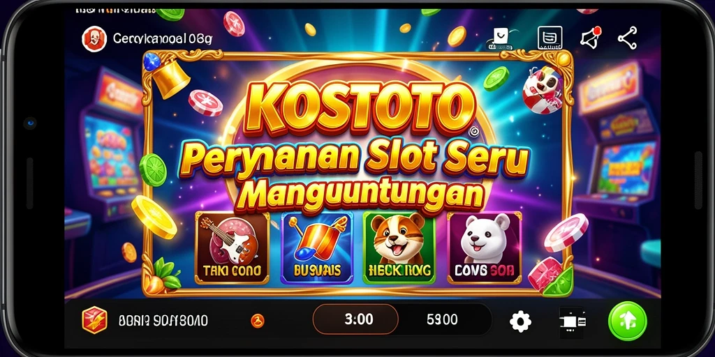 Tampilan gameplay KOSTOTO yang menawan dengan berbagai slot menarik.