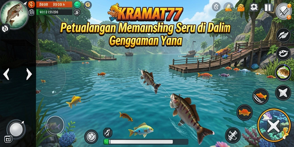 Tampilan gameplay KRAMAT77 yang menawan saat memancing.