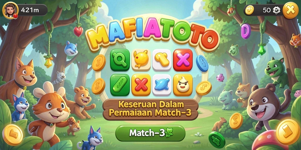 Tampilan gameplay MAFIATOTO dengan kombinasi warna cerah.