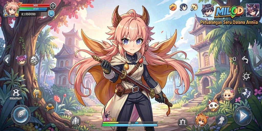 Gameplay seru dalam dunia Anime yang menakjubkan.