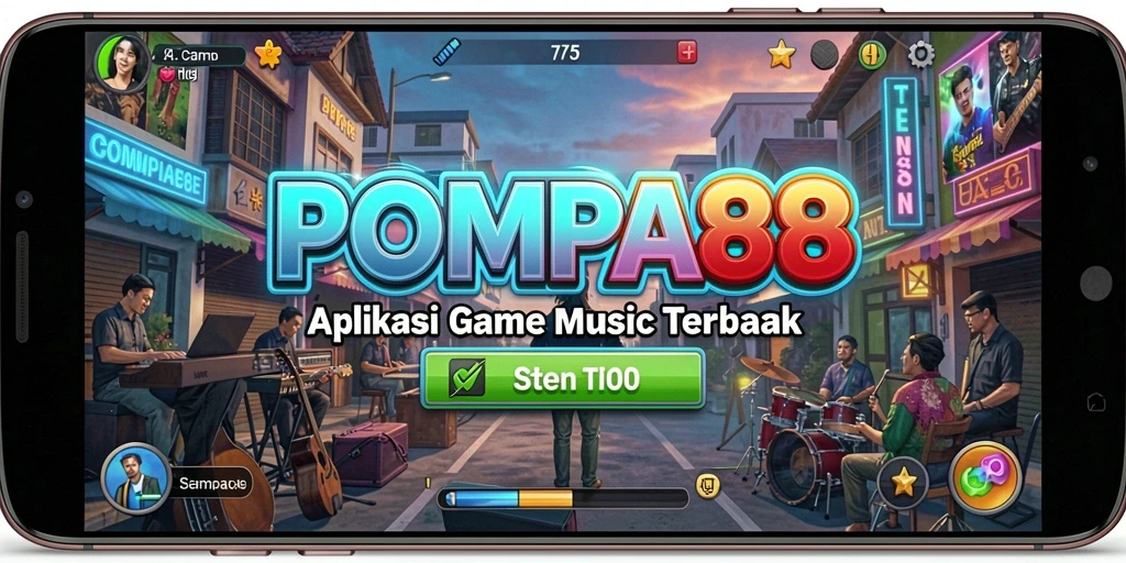 Tampilan gameplay POMPA88 yang menarik dengan banyak pilihan musik.