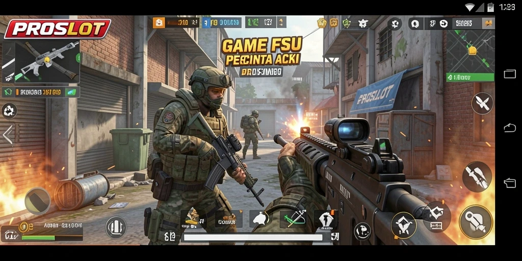 Tampilkan aksi seru dalam pertempuran FPS yang menegangkan.
