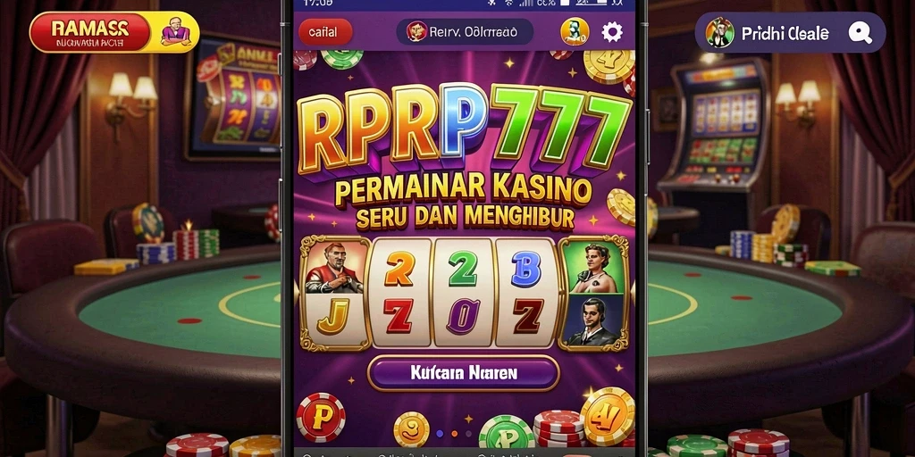Menampilkan gameplay menarik dari RPRP777 dalam aplikasi Kasino.