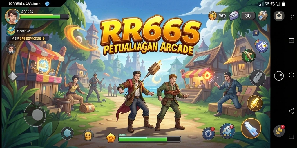 Tampilan gameplay menegangkan dalam game arcade RR666.