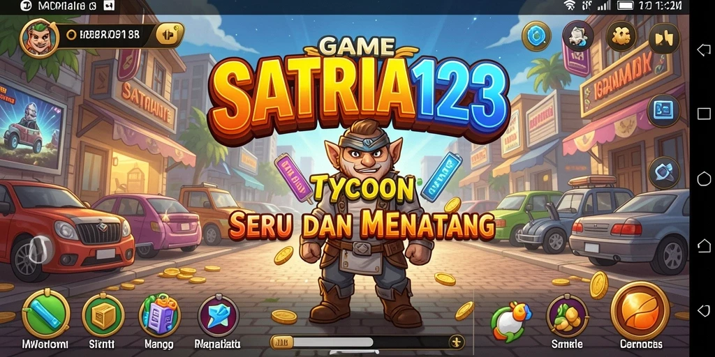 Screenshot menunjukkan pemain mengelola bisnis Tycoon dengan sukses.