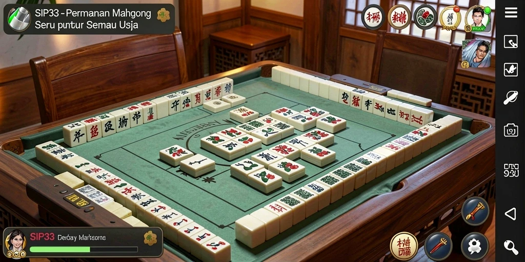 Tangkapan layar SIP33 menampilkan gameplay Mahjong yang mengasyikkan.