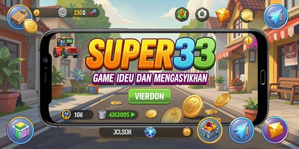 Tangkapan layar gameplay SUPER33 menampilkan karakter yang mengumpulkan sumber daya.