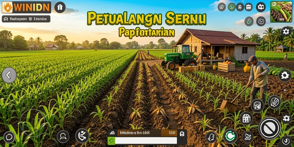 Gameplay seru dalam dunia pertanian WINIDN yang penuh warna.